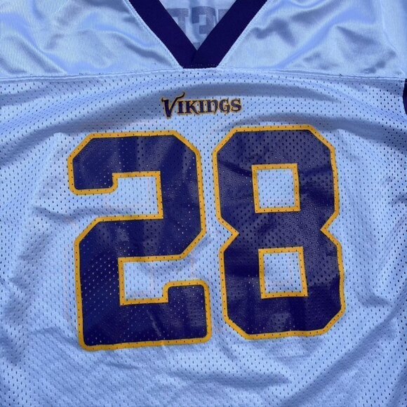 MINNESOTA VIKINGS NFL Adrian Peterson #28 REEBOK team apparel Youth XL White - Picture 3 of 10